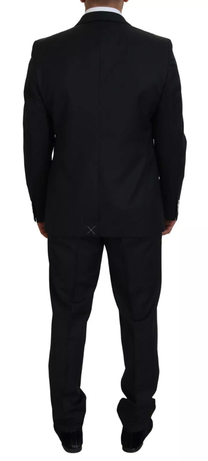 Dolce &amp; Gabbana – 2-teiliger MARTINI-Anzug aus melierter grauer Wolle