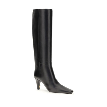 Saint Laurent Black Leather Boots