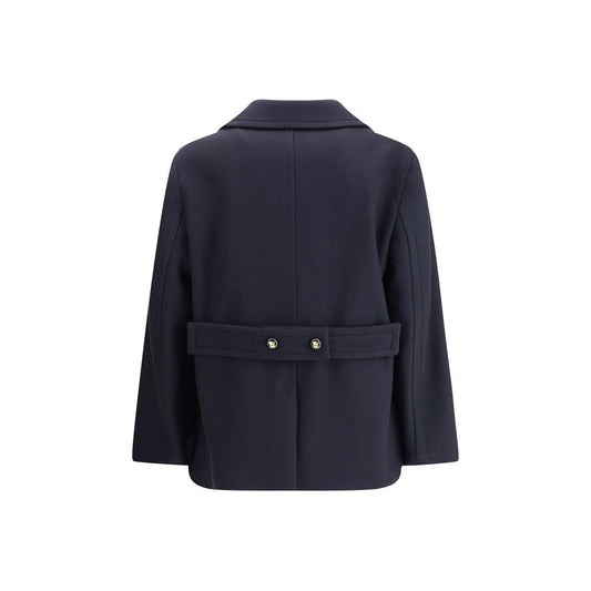 Valentino Wollmantel aus blauem Fleece
