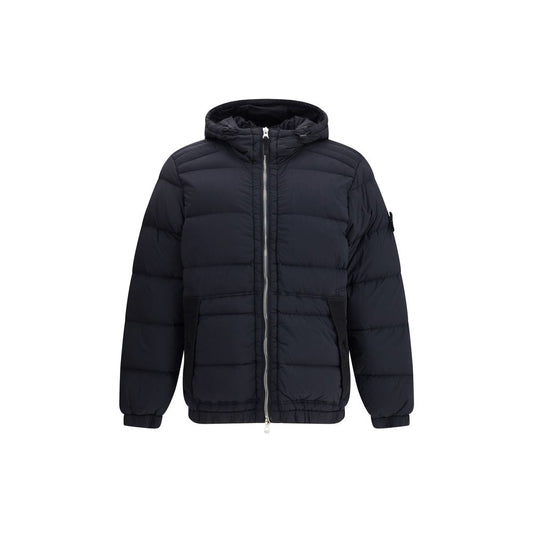 Stone Island Schwarzer Polyamid-Mantel
