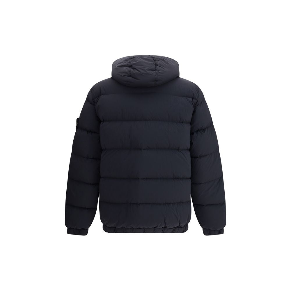 Stone Island Schwarzer Polyamid-Mantel