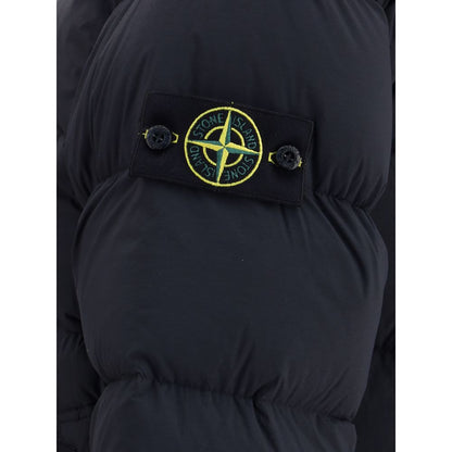 Stone Island Schwarzer Polyamid-Mantel