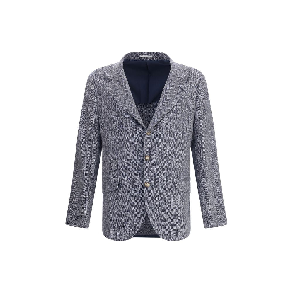 Brunello Cucinelli Blauer Wollblazer