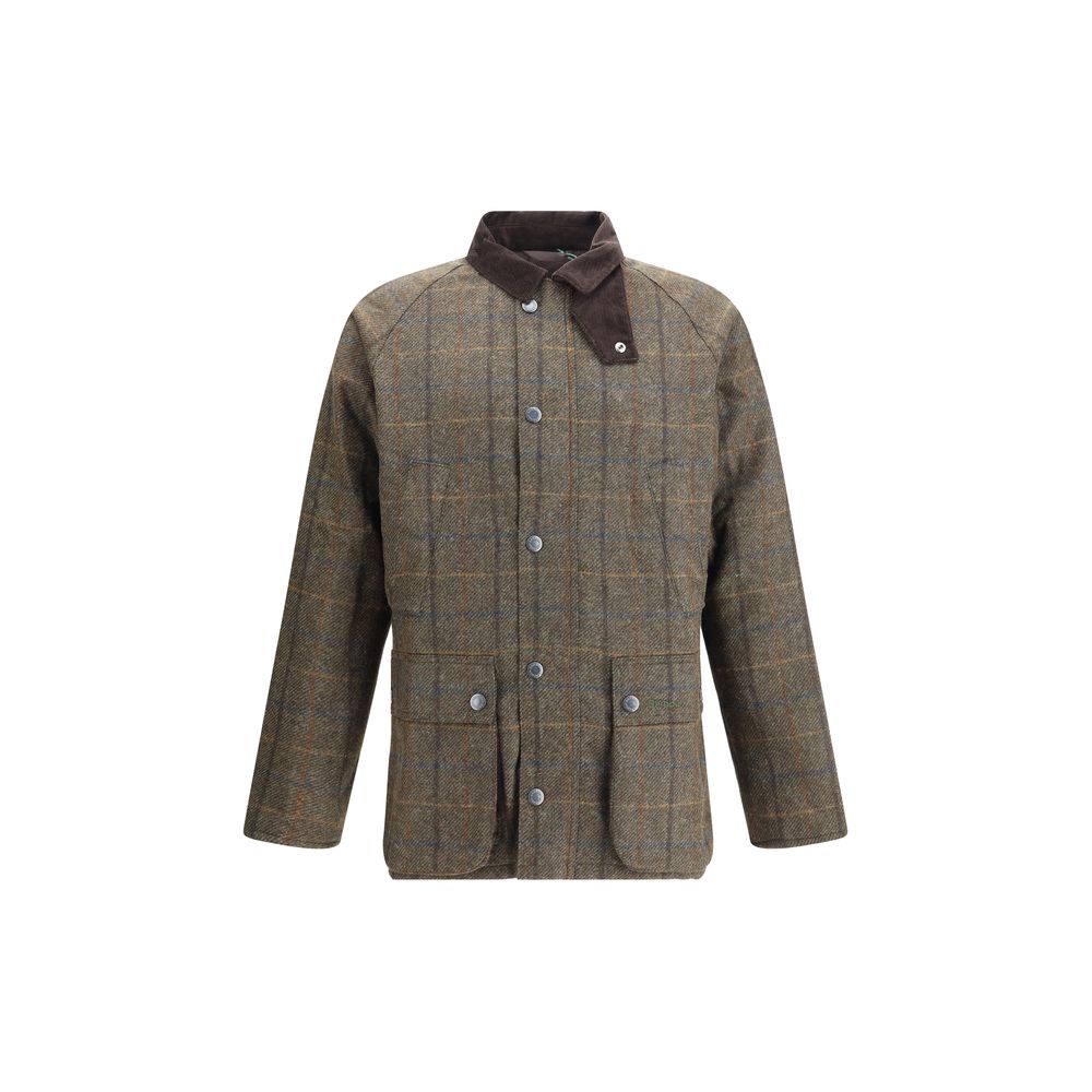 Barbour grüner Wollmantel
