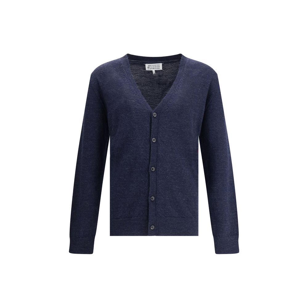 Margiela blaue Wollstrickjacke
