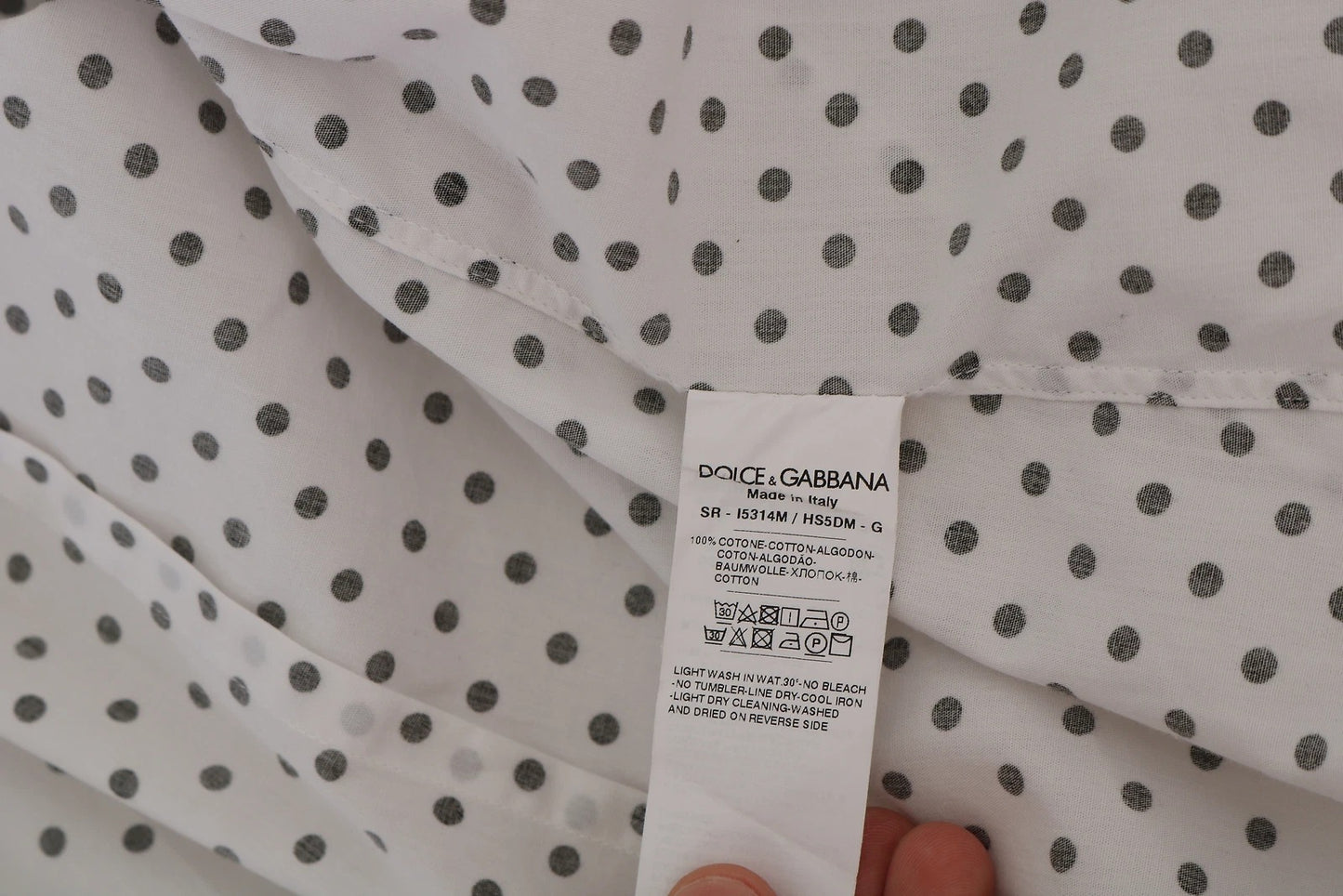 Dolce &amp; Gabbana Weißes gepunktetes Kleid, formelles MARTINI-Hemd