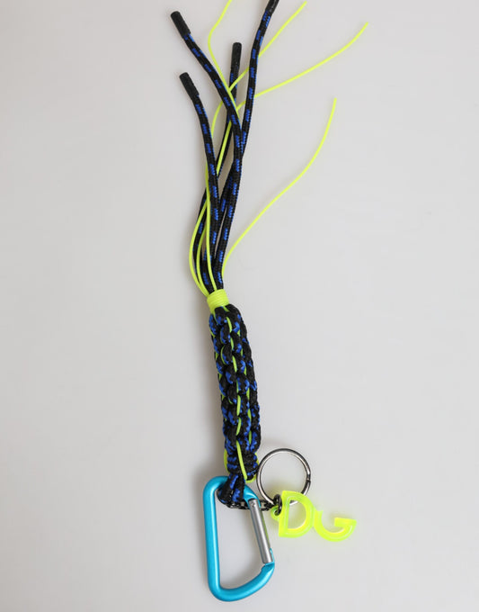 Dolce &amp; Gabbana Mehrfarbiger Schlüsselanhänger mit DG-Logo aus Polyesterband