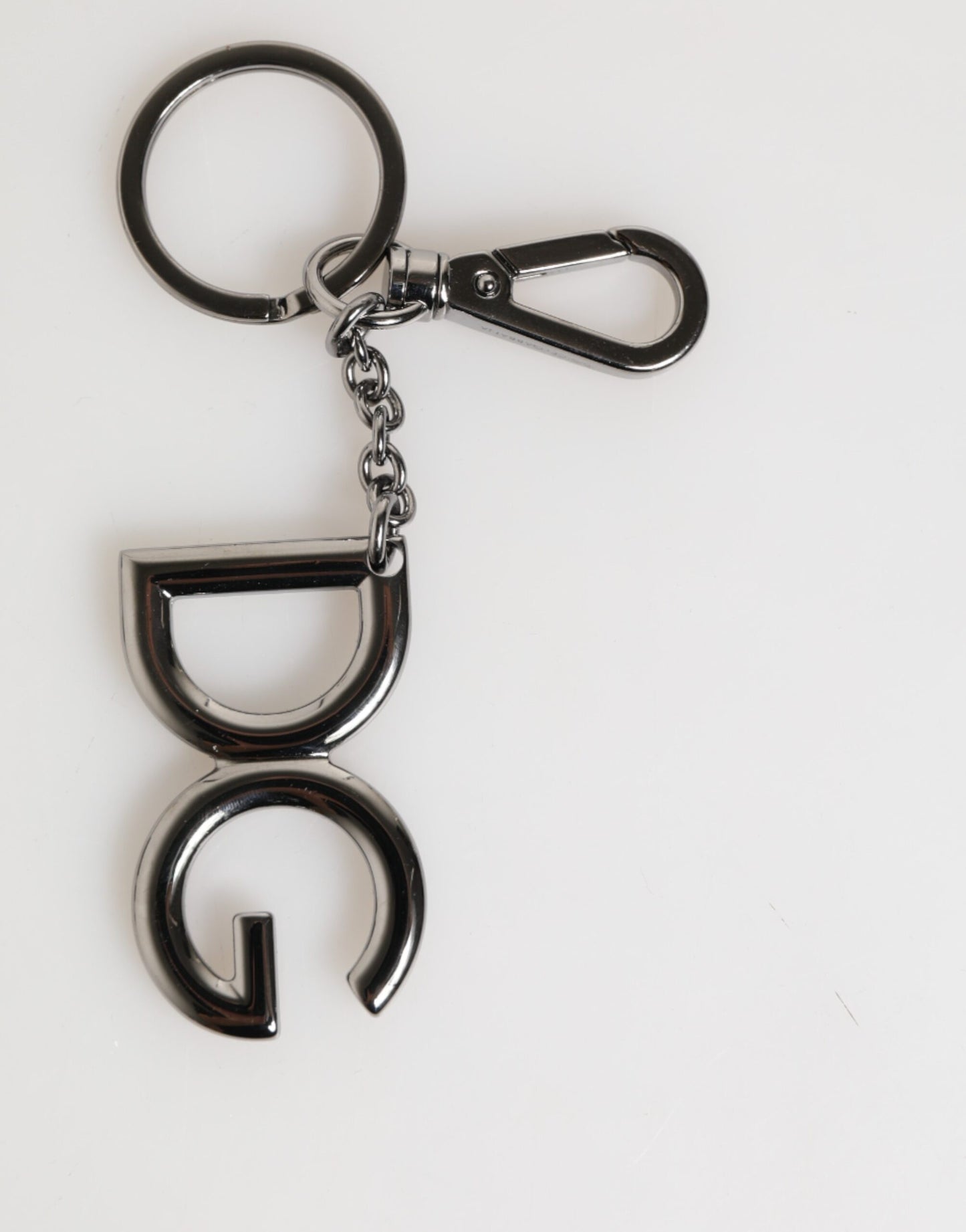 Dolce &amp; Gabbana Silber Messing DG Logo Metall Schlüsselanhänger Halter Männer Schlüsselanhänger