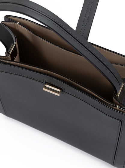 Giada Anthrazitfarbene Leder-Umhängetasche