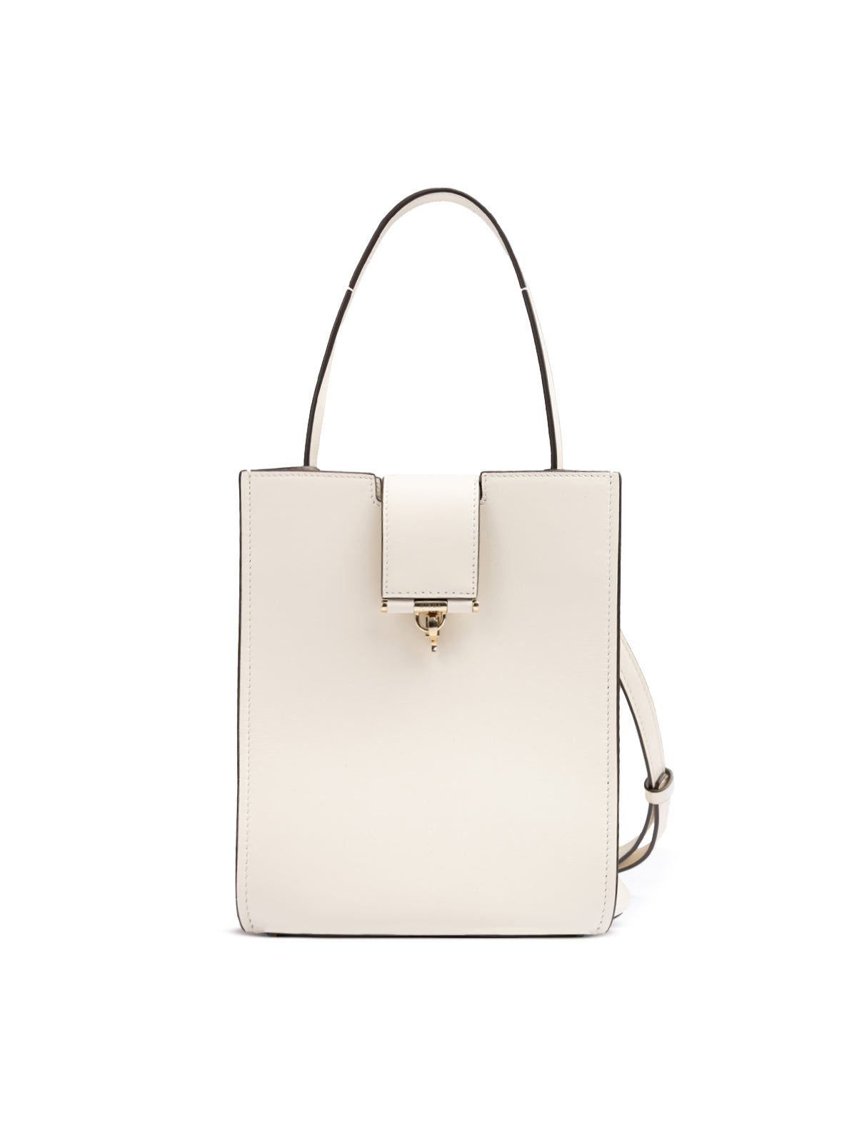 Giada White Leather Shoulder Bag