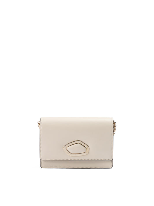 Giada Beige Leder Clutch