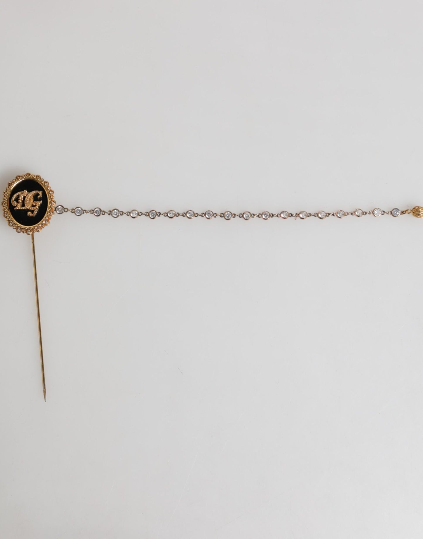 Dolce &amp; Gabbana Anstecknadel DG Logo Goldkette Herren Accessoires Brosche