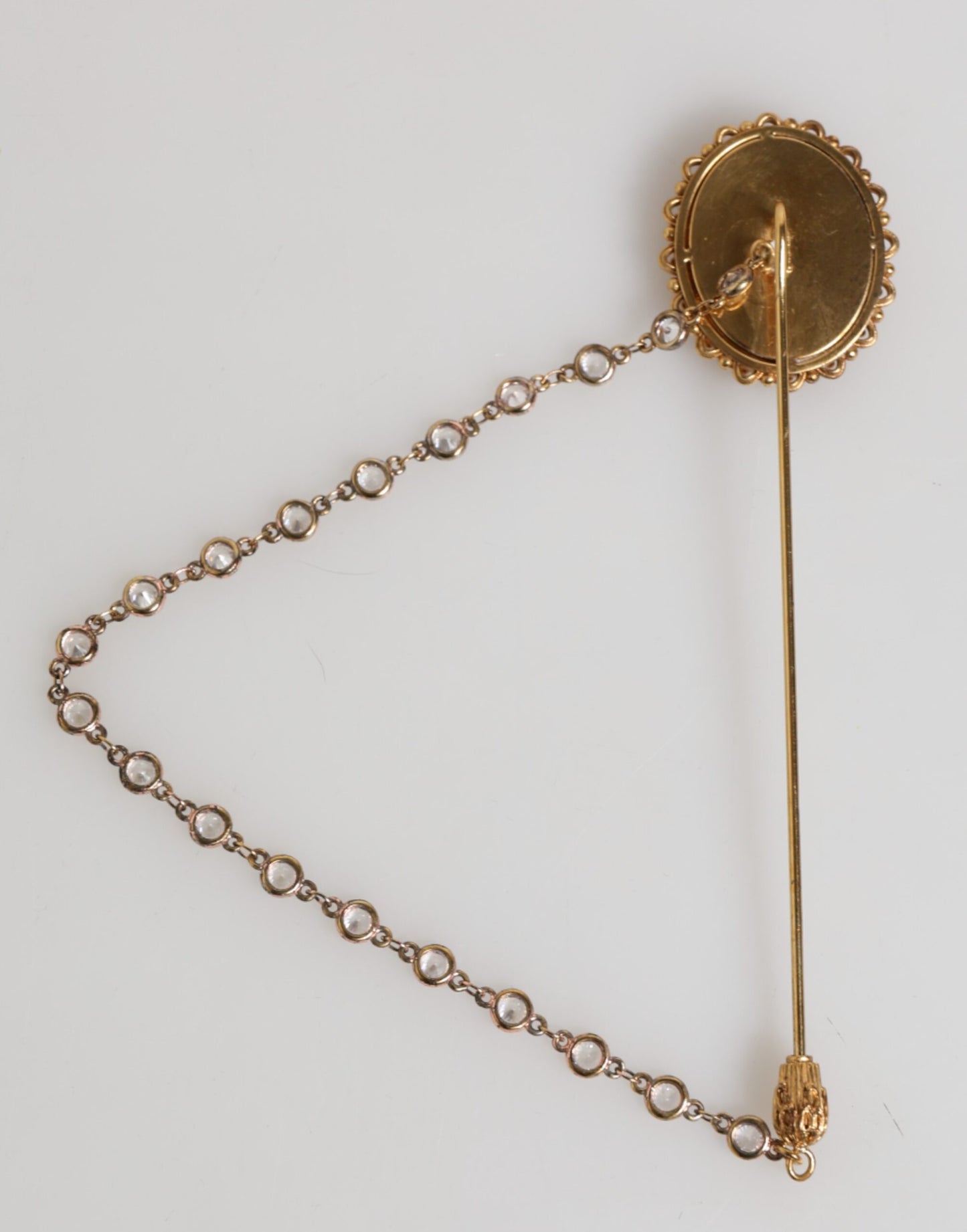 Dolce &amp; Gabbana Anstecknadel DG Logo Goldkette Herren Accessoires Brosche