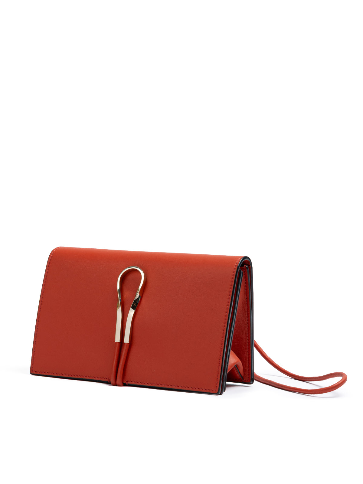 Giada Clutch aus rotem Leder