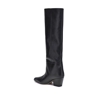 Paris Texas Black Calf Leather Bos Taurus Boots