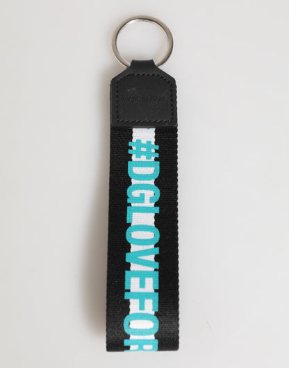 Dolce &amp; Gabbana Schlüsselanhänger mit mehrfarbigem Logo aus Polyester und Messing
