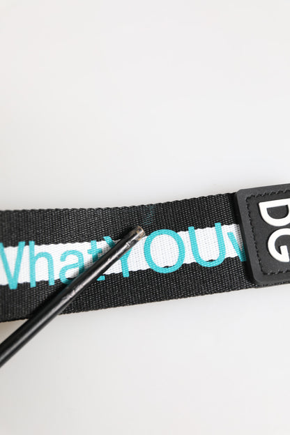 Dolce &amp; Gabbana Schlüsselanhänger mit mehrfarbigem Logo aus Polyester und Messing