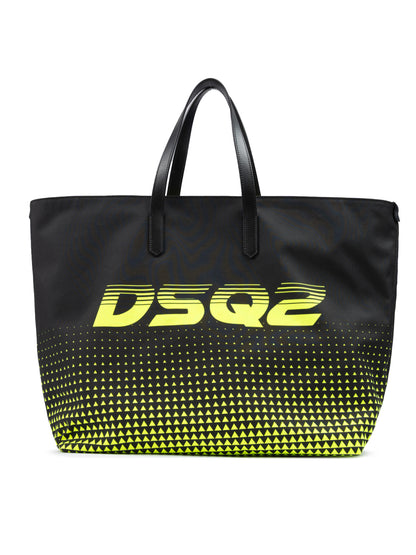 Dsquared² Zweifarbige Einkaufstasche aus Polyester mit Logo
