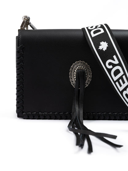Dsquared² Schwarze Umhängetasche aus Leder
