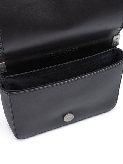 Dsquared² Schwarze Umhängetasche aus Leder