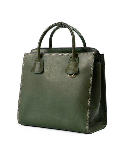 Dsquared² Green Leather Tote Bag