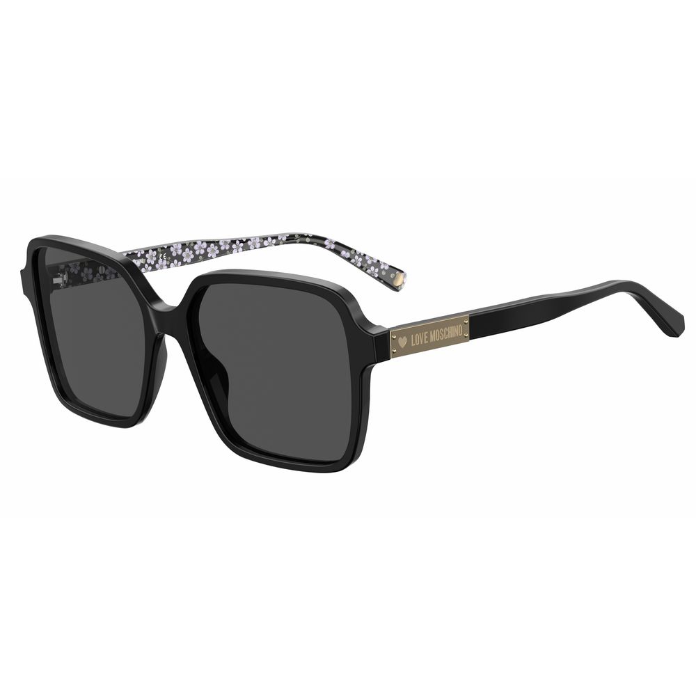 Love Moschino – Schwarze Acetat-Sonnenbrille