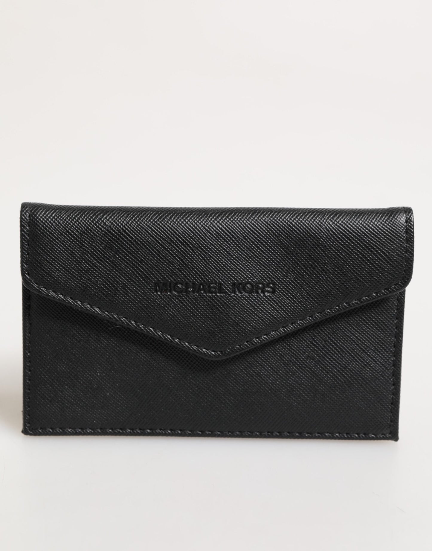 Michael Kors Herren-Accessoire-Geldbörse aus schwarzem Saffiano-Leder mit Umschlaghalter