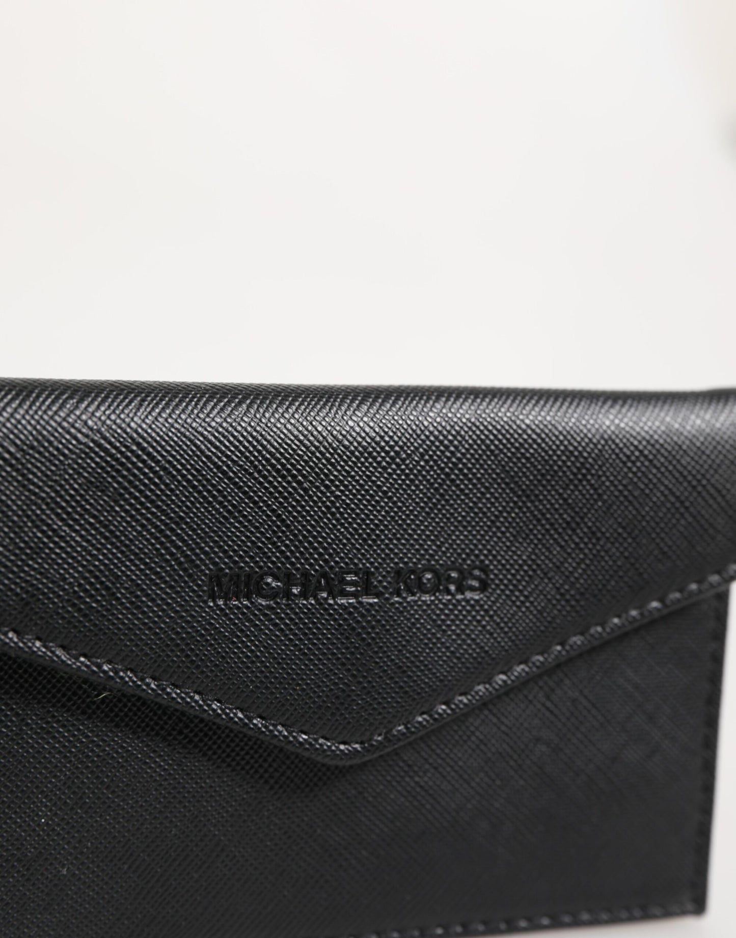 Michael Kors Herren-Accessoire-Geldbörse aus schwarzem Saffiano-Leder mit Umschlaghalter