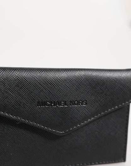 Michael Kors Herren-Accessoire-Geldbörse aus schwarzem Saffiano-Leder mit Umschlaghalter