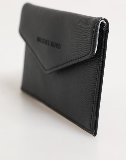 Michael Kors Herren-Accessoire-Geldbörse aus schwarzem Saffiano-Leder mit Umschlaghalter