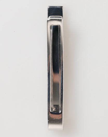 Dolce &amp; Gabbana Silberfarbenes Messing-Logo für Herren, Accessoire, Krawattenklammer