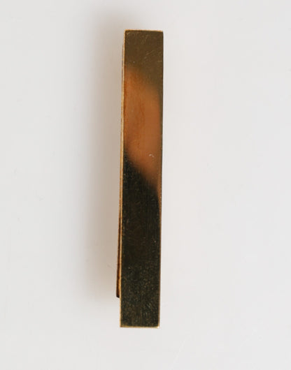 Dolce &amp; Gabbana Goldfarbenes Messing-Logo für Herren, Accessoire, Krawattenklammer