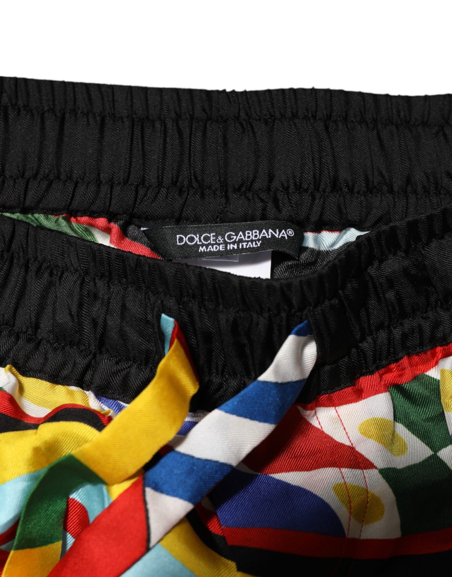 Dolce &amp; Gabbana Mehrfarbige sizilianische Carretto-Shorts Bademode