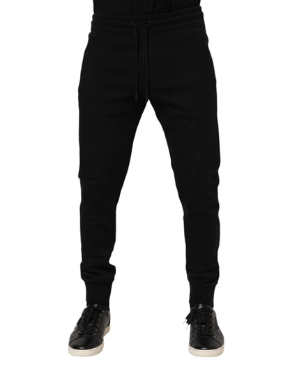 Dolce &amp; Gabbana Schwarze Baumwoll-Jogginghose für Herren