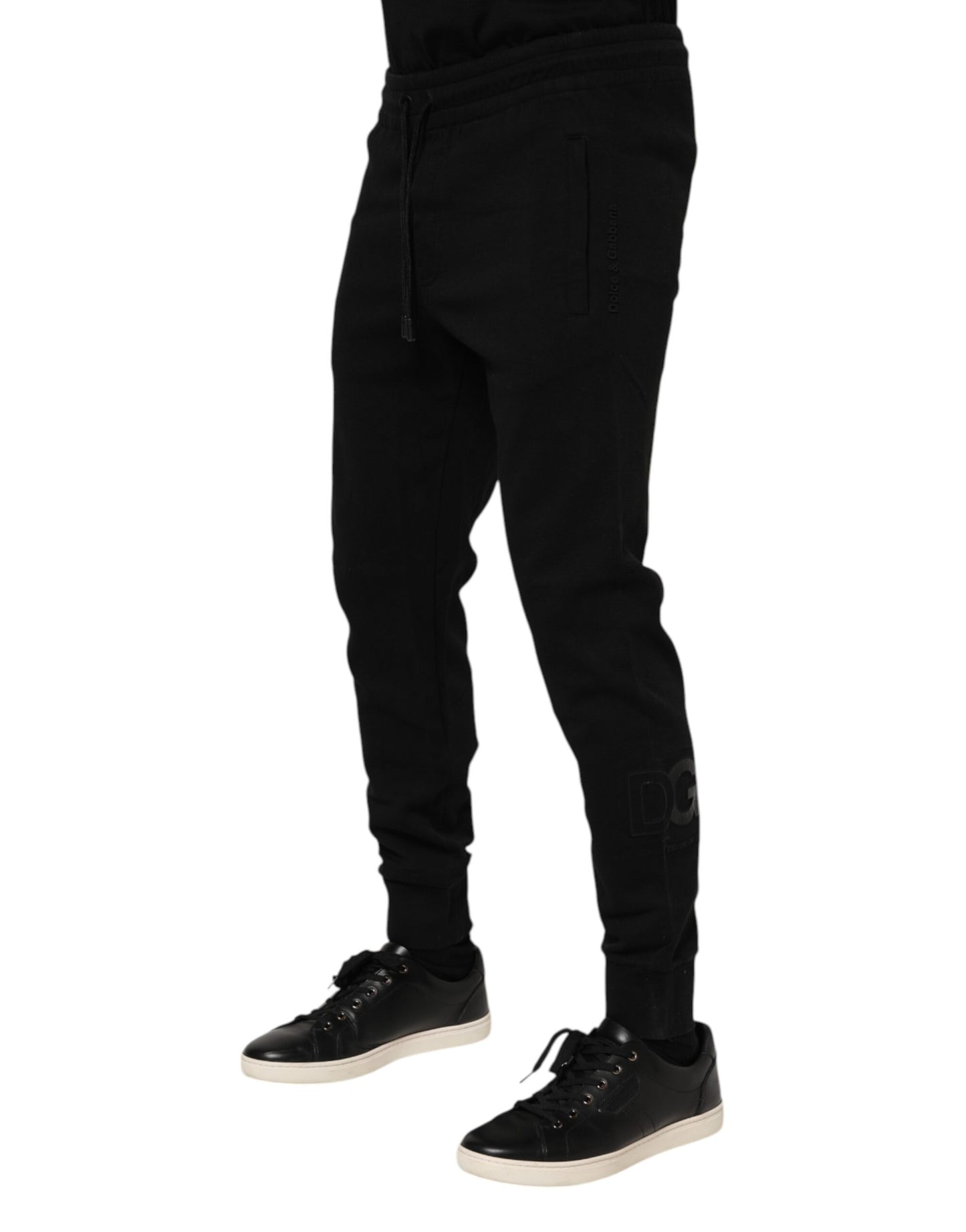 Dolce &amp; Gabbana Schwarze Baumwoll-Jogginghose für Herren