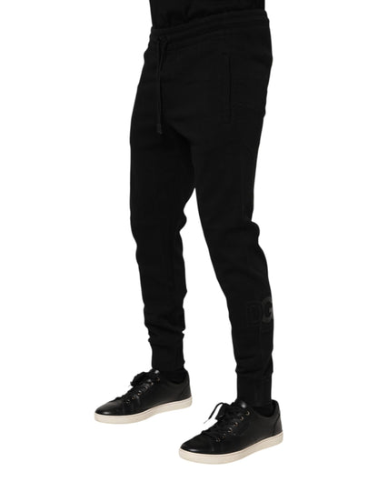 Dolce &amp; Gabbana Schwarze Baumwoll-Jogginghose für Herren