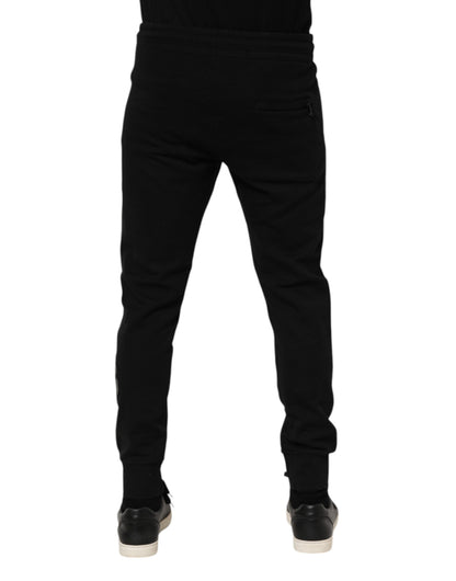 Dolce &amp; Gabbana Schwarze Baumwoll-Jogginghose für Herren
