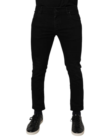 Dolce &amp; Gabbana Schwarze Skinny Jeans aus Baumwolle für Herren