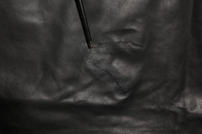 Dolce &amp; Gabbana Schwarze Lammlederhose Herren Hosen