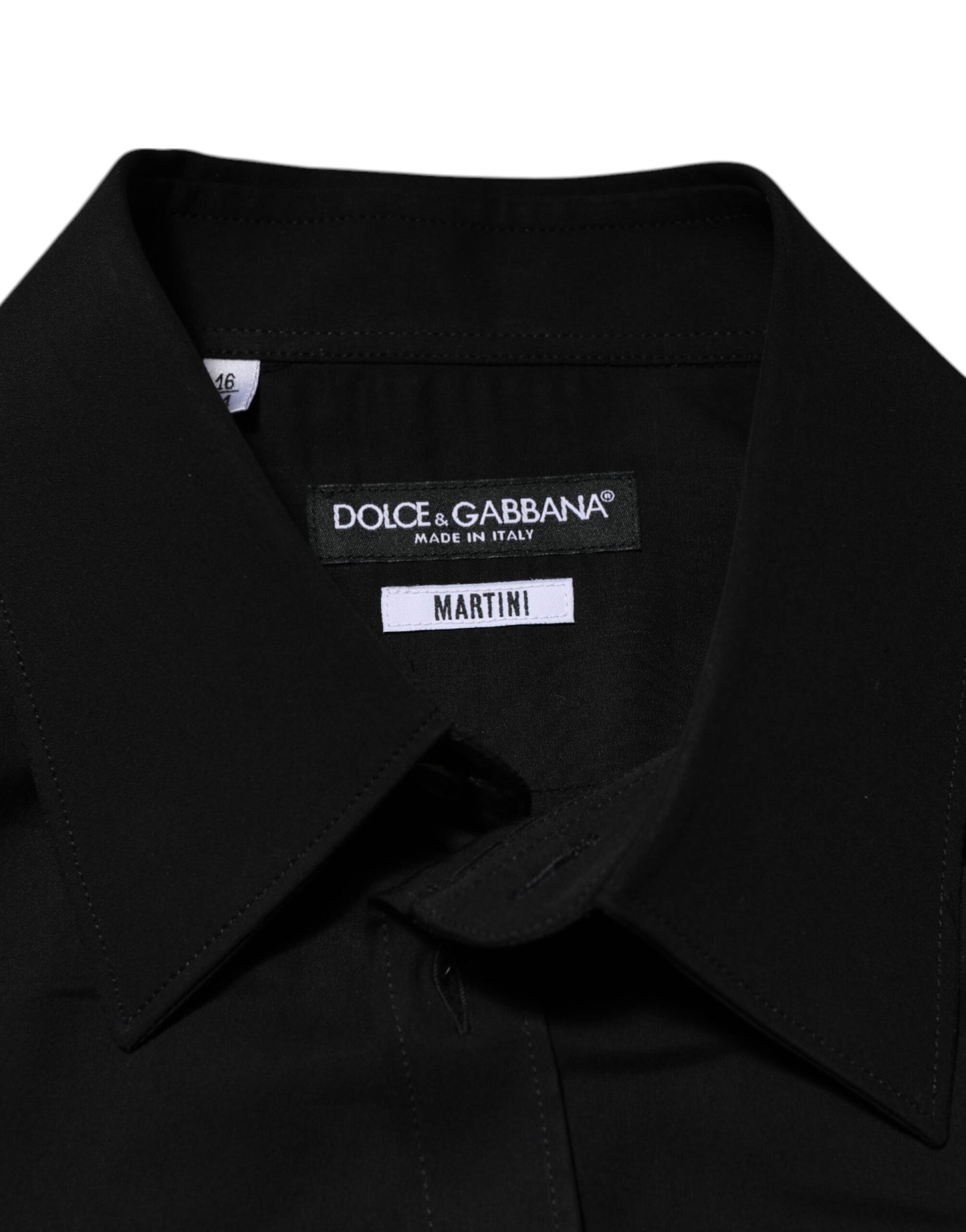 Dolce &amp; Gabbana – Schwarzes, langärmliges Hemd aus Viskose