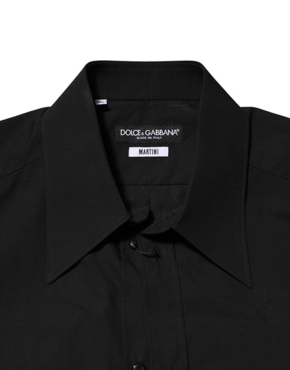 Dolce &amp; Gabbana – Schwarzes MARTINI Slim Fit-Hemd für formelle Herren