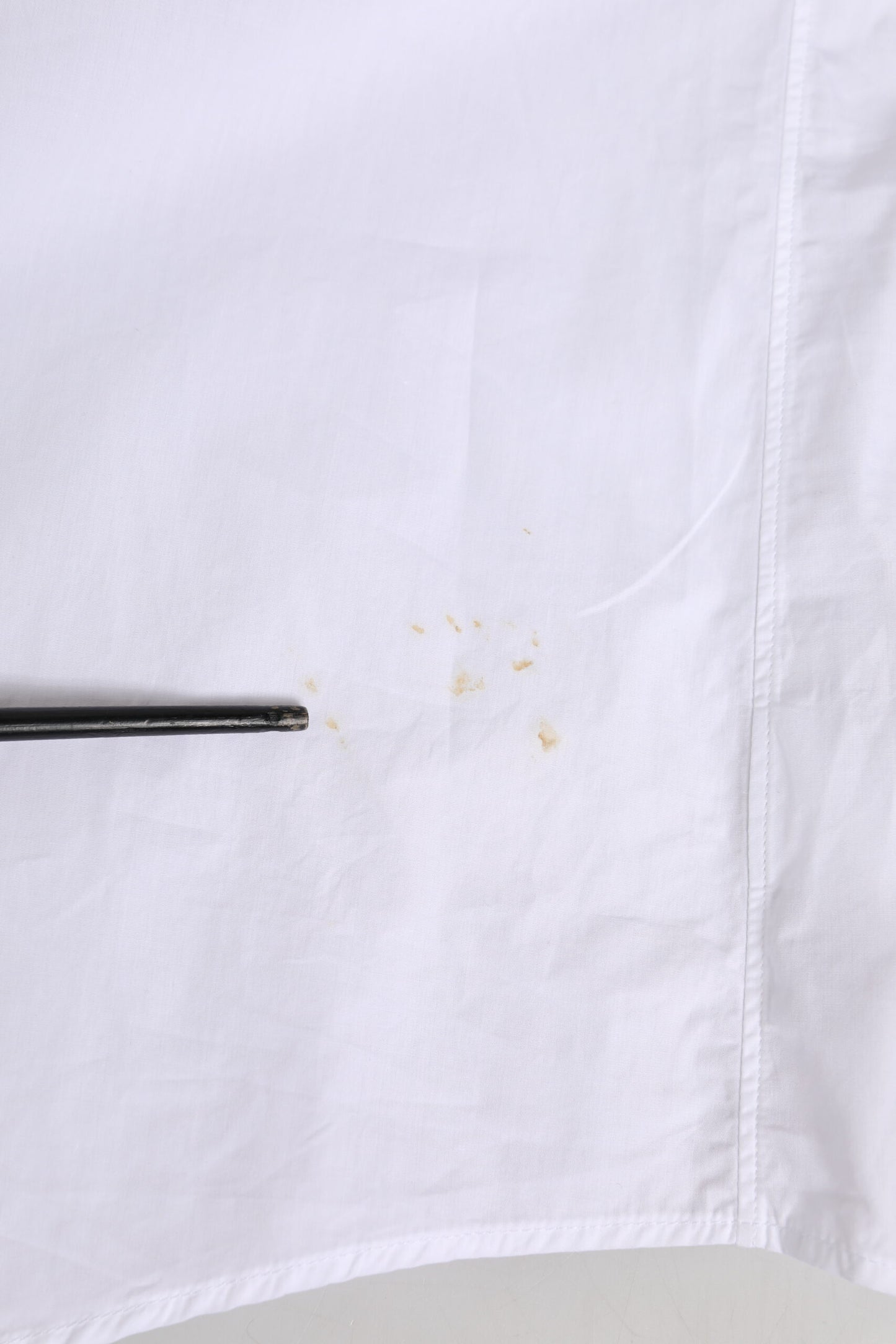 Dolce &amp; Gabbana – Weißes, goldenes Baumwollhemd mit Kronenkragen