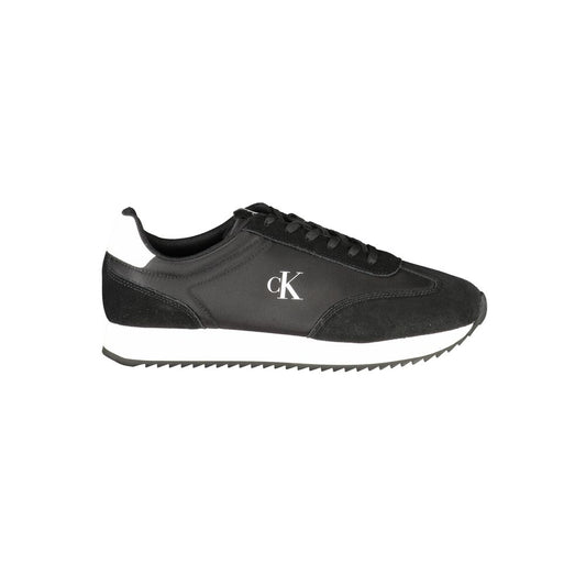 Calvin Klein Herren-Sneaker aus schwarzem Leder