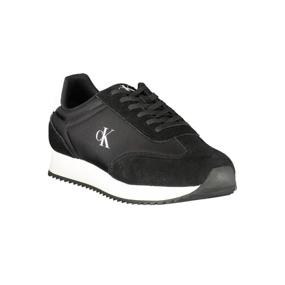 Calvin Klein Herren-Sneaker aus schwarzem Leder