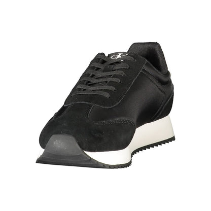 Calvin Klein Herren-Sneaker aus schwarzem Leder