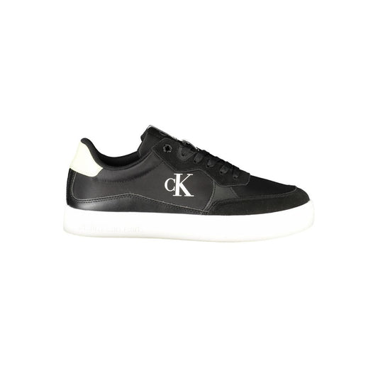 Calvin Klein Herren-Sneaker aus schwarzem Leder