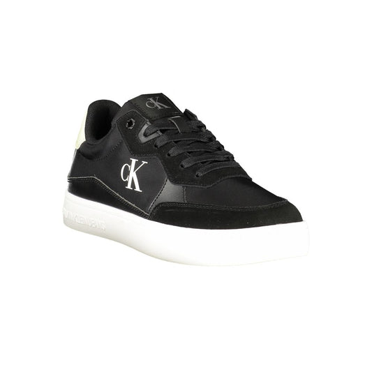 Calvin Klein Herren-Sneaker aus schwarzem Leder
