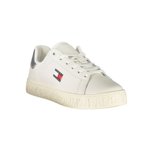 Tommy Hilfiger – Weiße Leder-Sneaker für Damen