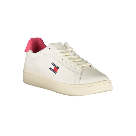 Tommy Hilfiger – Weiße Leder-Sneaker für Damen