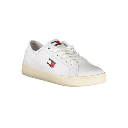 Tommy Hilfiger – Weiße Leder-Sneaker für Damen
